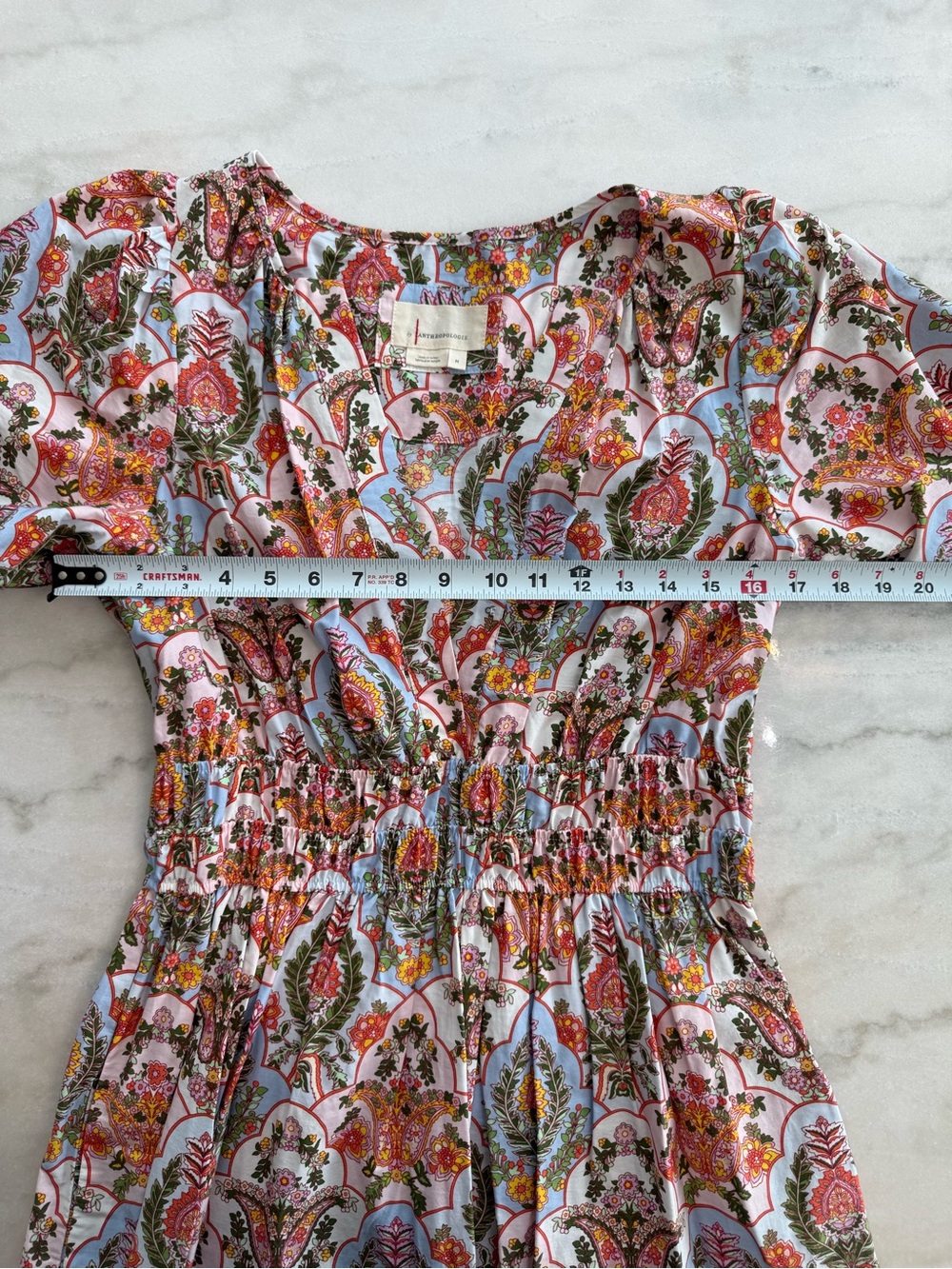 Anthropologie Somerset Maxi Dress Paisley Floral Boho Cottagecore Women Size M - Picture 5 of 13